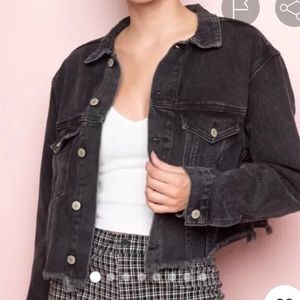 John galt Black Betsy washed crop jean jacket !